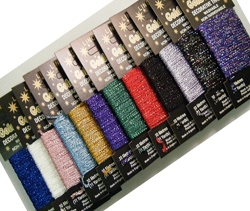 Carded Metallic Decorative Thread Assorted Colours - Click Image to Close